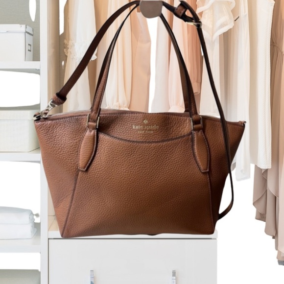 Kate Spade Monica Satchel, Brown Pebble Leather - Picture 10 of 10